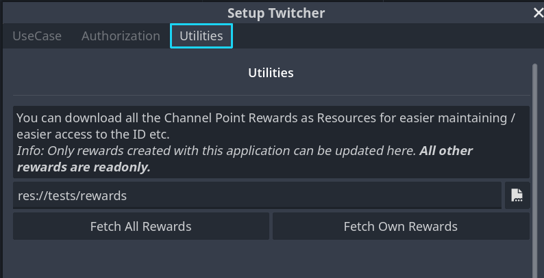 Import in Twitcher Setup